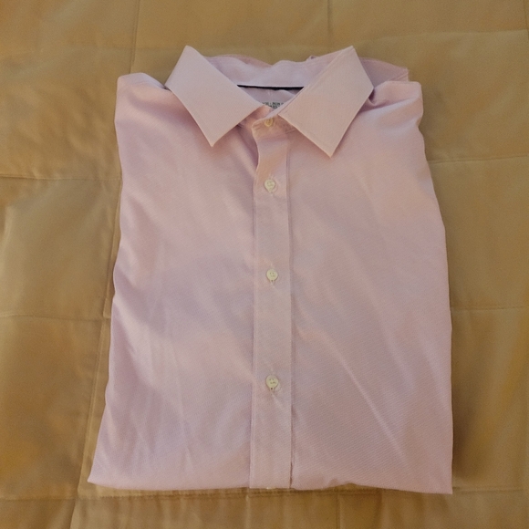 Jos. A Banks Tailored Fit Long Sleeve Shirt 16 1/2 x 35 Pale Pink - Picture 6 of 10